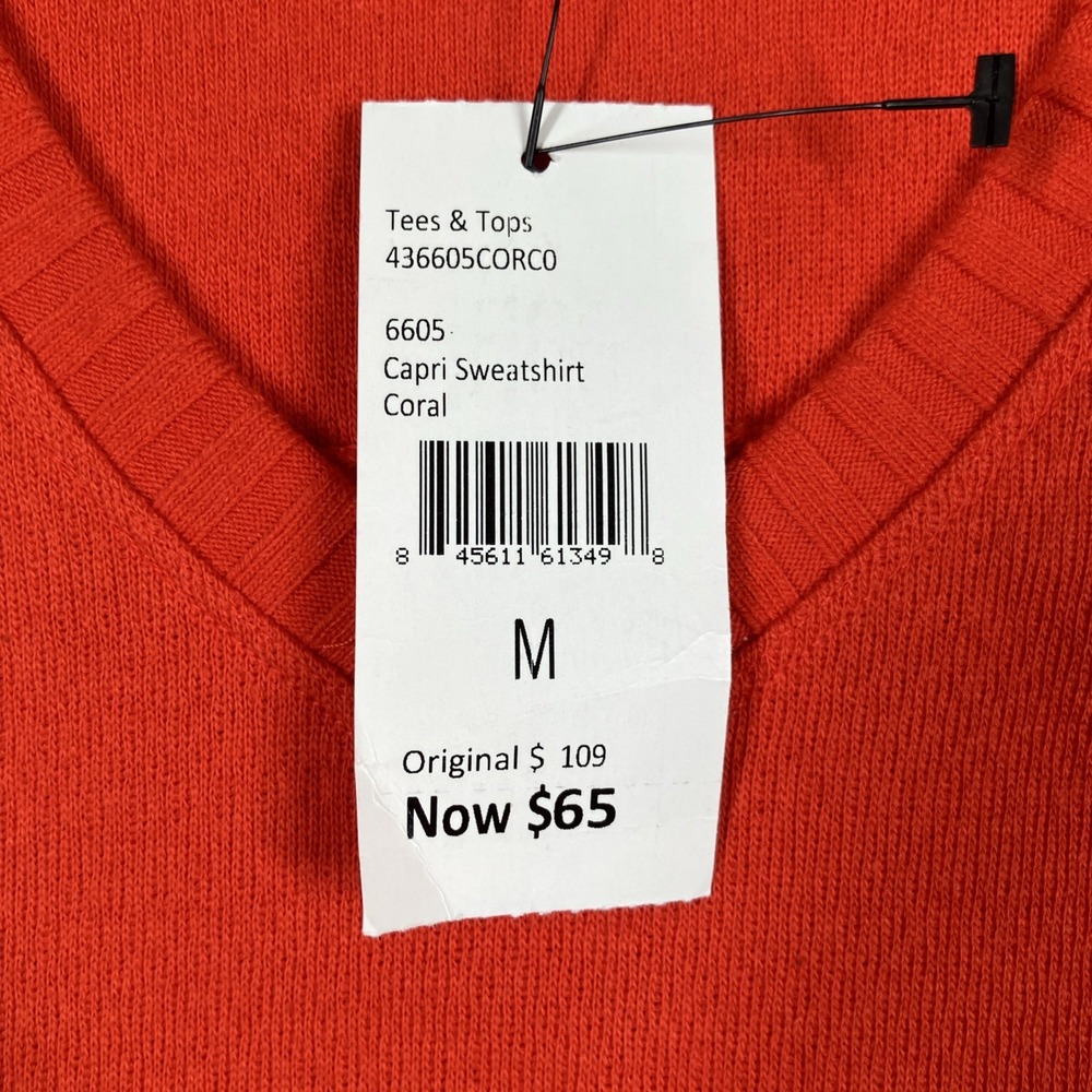 NWT Cabi Capri Sweatshirt Top Coral Capsule Casual MSRP $109 - Picture 10 of 12